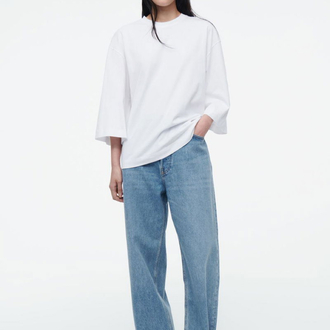 COS Boxy Fit T-Shirt - Beyaz