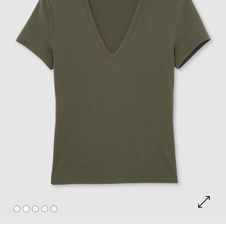 Reiss Leia V Yaka T-Shirt - Haki
