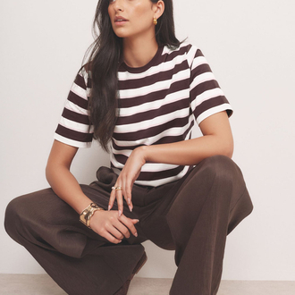 Mint Velvet Boxy Fit T-Shirt - Çizgili