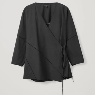 COS Keten Kimono Gömlek - Siyah