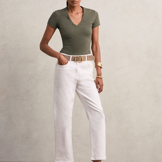 Reiss Leia V Yaka T-Shirt - Haki