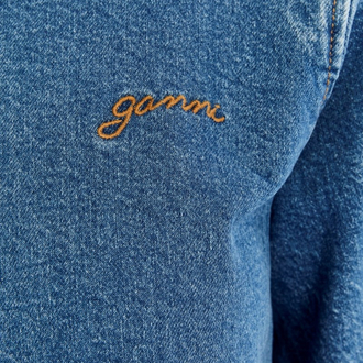 Ganni Denim Elbise - Mavi
