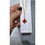 çelik van cleef kolye kırmızı çift taraflı