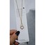 çelik van cleef kolye beyaz çift taraflı