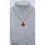çelik van cleef kolye kırmızı çift taraflı