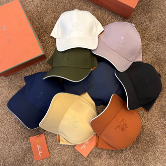 Loro Piana Leylak Rengi Logo Nakışlı Şapka