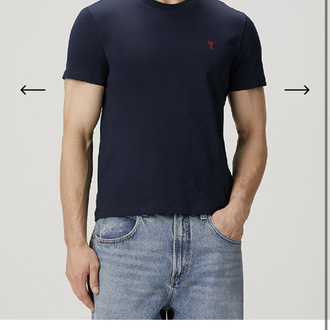 Ami Paris Siyah Logo Detaylı T-shirt