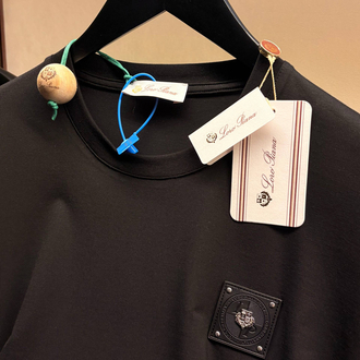 Loro Piana Siyah Logo Detaylı Tshirt