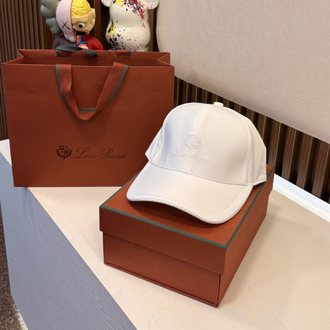 Loro Piana Beyaz Logo  Nakışlı Şapka