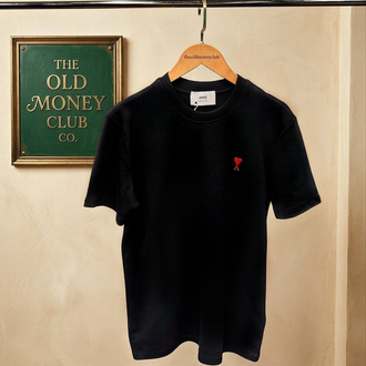 Ami Paris Siyah Logo Detaylı T-shirt
