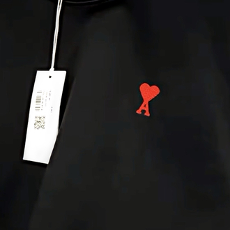 Ami Paris Siyah Logo Detaylı T-shirt
