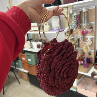 BORDO GÜL ÇANTA