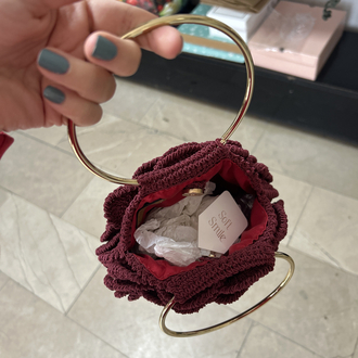 BORDO GÜL ÇANTA