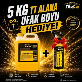 TitoCar VİP TT23 Lastik Spreyi 5 LT + TitoCar VİP TT23 Lastik Spreyi 600ml