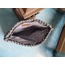 Antrasit Gri Örgü El Yapımı Clutch Çanta
