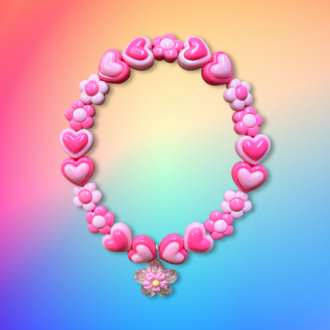 Candy Heart - Charmlı Boncuklu Kolye