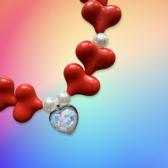 Heart Glow – Charmlı Boncuk Kolye