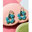 Mix & Match büyük çiçek charm - Yeşil renkli puantiyeli