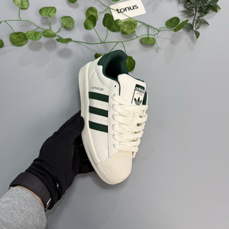 Adidas superstar bej yeşil 