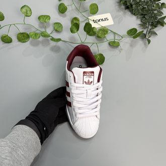 Adidas superstar beyaz bordo 