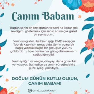 Canım Babam Dijital Destek Kartı