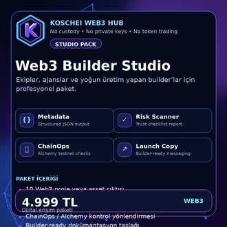 Koschei Studio Pack – Web3 Builder Studio