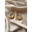 Çelik gold burgu küpe