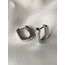 Silver kare bombe küpe