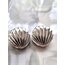 Çelik silver istiridye model küpe