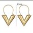 Çelik gold marka model V küpe