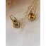 Çelik gold kola kapağı küpe