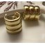 Gold üç sıra bombeli halka küpe