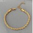 Çelik gold burgu bileklik 4mm