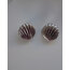 Çelik silver istiridye model küpe