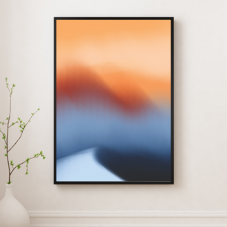 Günbatımı Aura Minimalist Poster (Dijital İndirme)