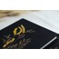 Siyah Mimoza Nakışlı Defter (adet fiyatıdır)