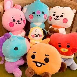 7'li Tam Set BT21 Peluş Oyuncak