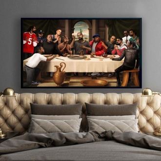 Hip Hop Last Supper Canvas Art | Rapper Legends Poster Print