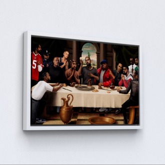 Hip Hop Last Supper Canvas Art | Rapper Legends Poster Print