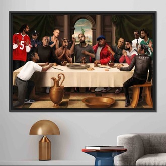 Hip Hop Last Supper Canvas Art | Rapper Legends Poster Print