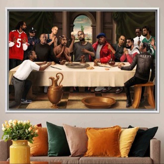 Hip Hop Last Supper Canvas Art | Rapper Legends Poster Print