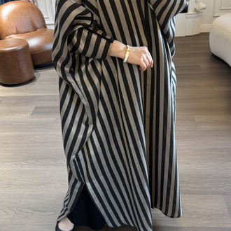 Çizgili abaya kap