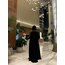 Arkası taşlı abaya