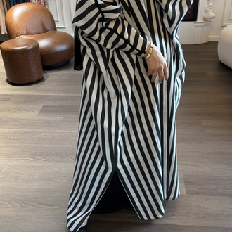 Çizgili abaya kap