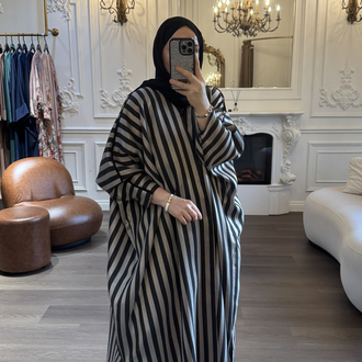 Çizgili abaya kap