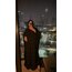 Taşlı pelerin abaya