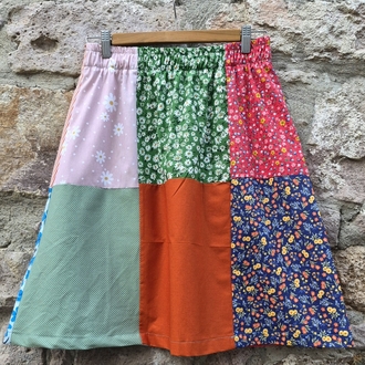 Zeytin Kedisi Patchwork Etek