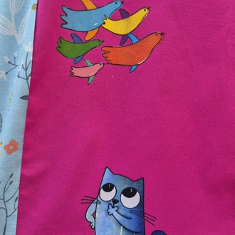 Kuşlar ve Kediler Patchwork Etek