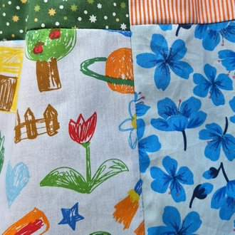 Zeytin Kedisi Patchwork Etek