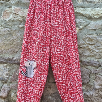 Gözlüklü Kedili Pantolon